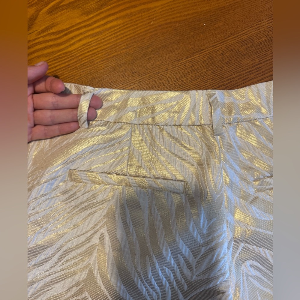 Lilly Pulitzer Gold and Cream Zebra-Pattern Shorts - Picture 8 of 10